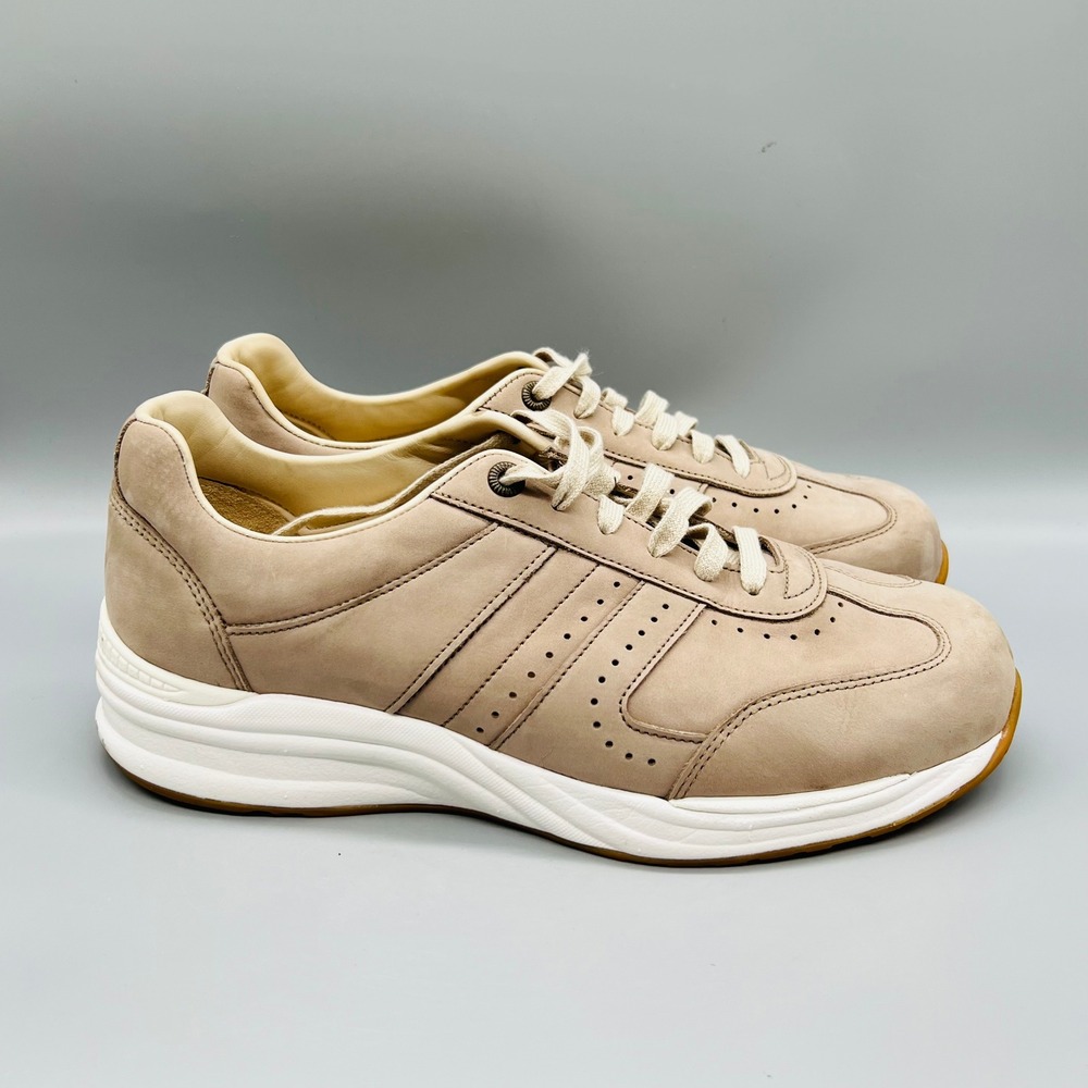 SAS Shoes Mens 10 Beige Nubuck Leather Tripad Comfort Camino Lace Up Sneakers